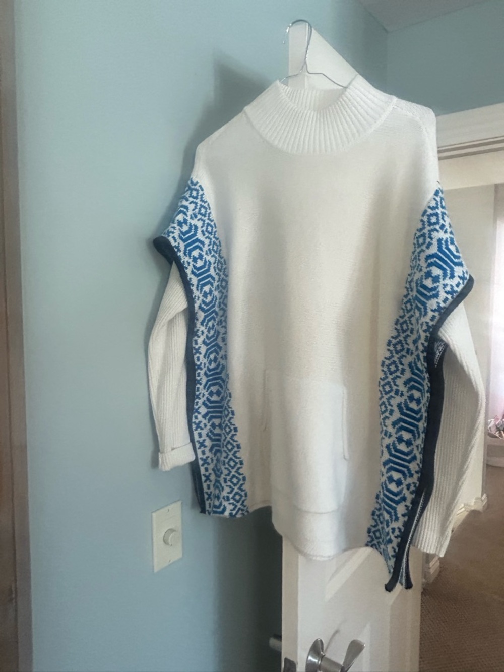 Talbots Cream Ribbed Turtleneck Sweater